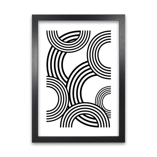 Multi Rainbow Black and White Black Grain