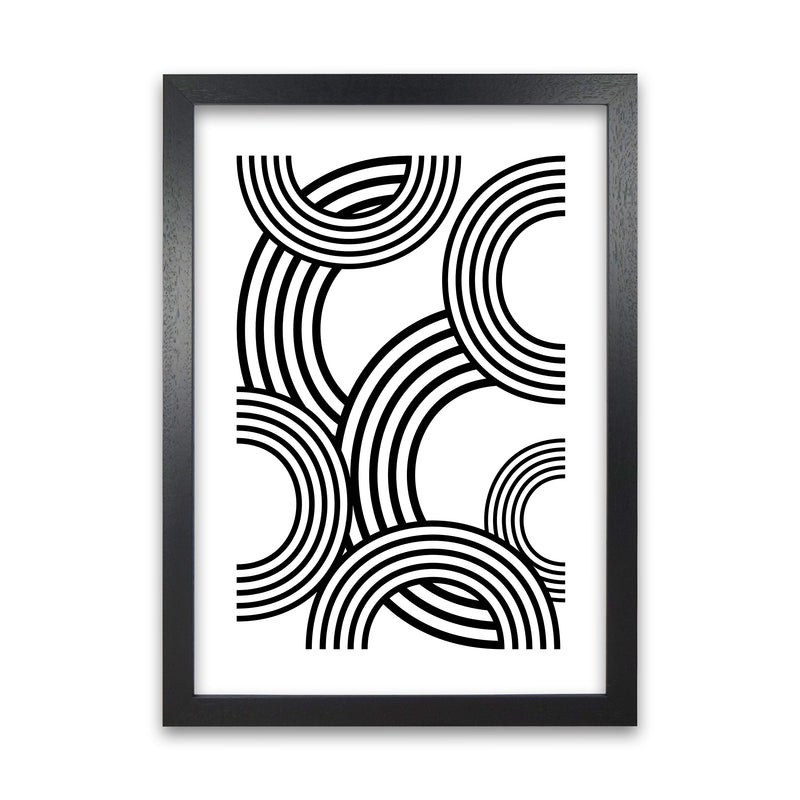 Multi Rainbow Black and White Black Grain