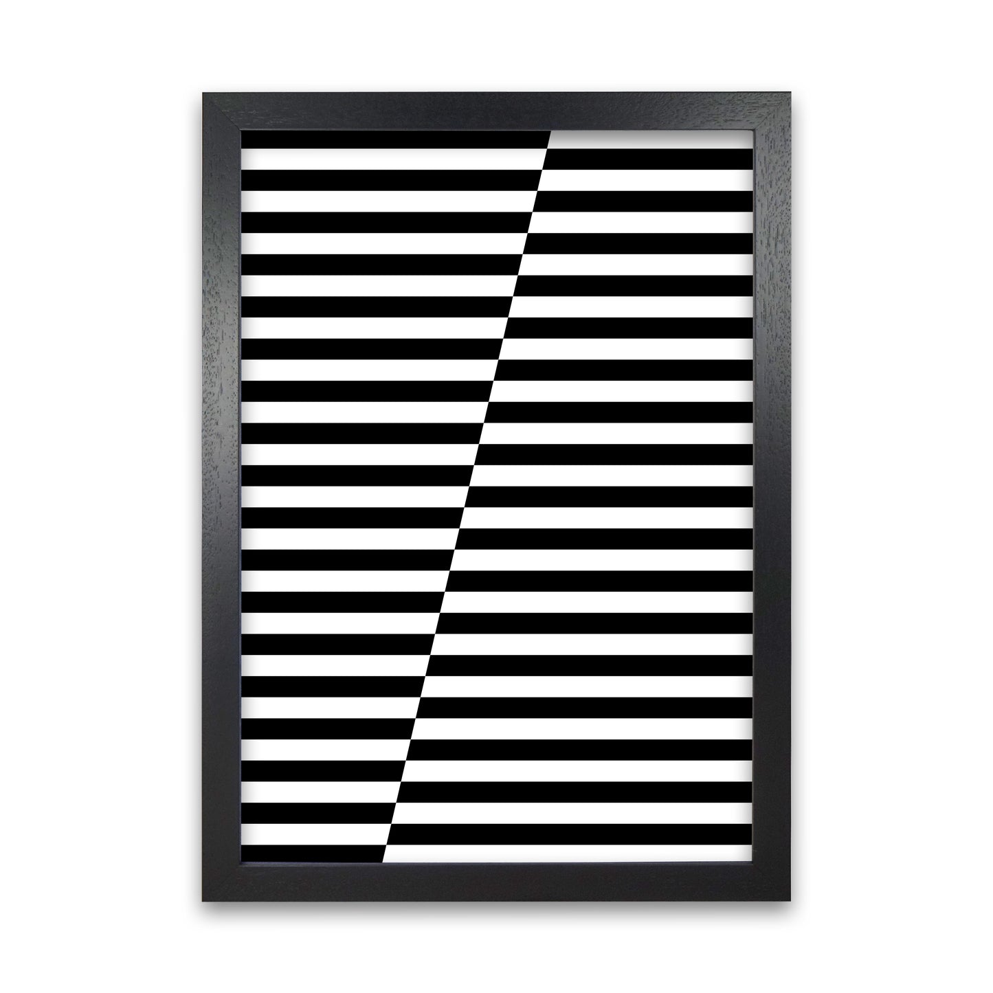 Black and White Stripe ALT Black Grain