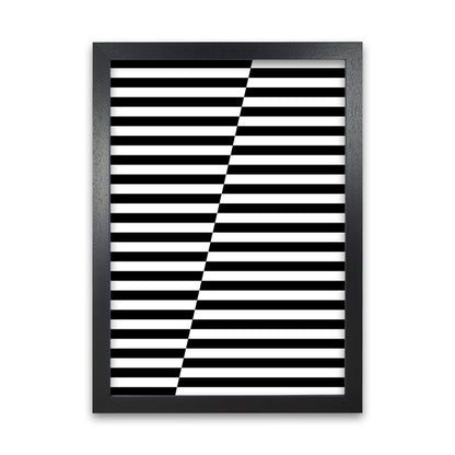 Black and White Stripe ALT Black Grain