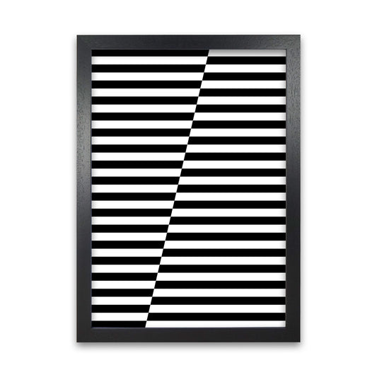 Black and White Stripe ALT Black Grain