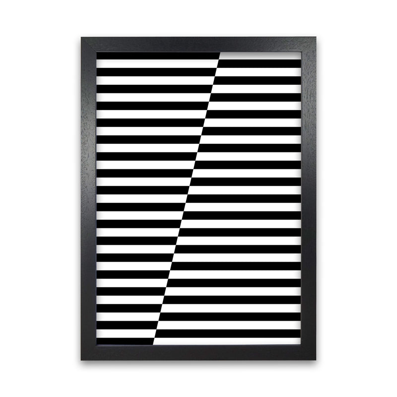 Black and White Stripe ALT Black Grain