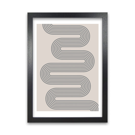 Twisty Lines Neutral Original Black Grain