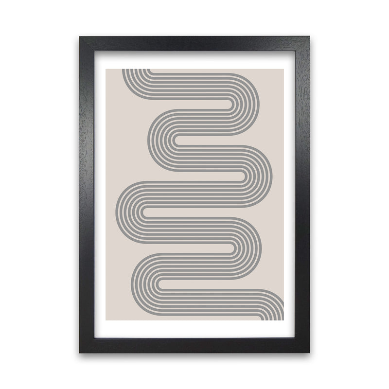Twisty Lines Neutral Original Black Grain