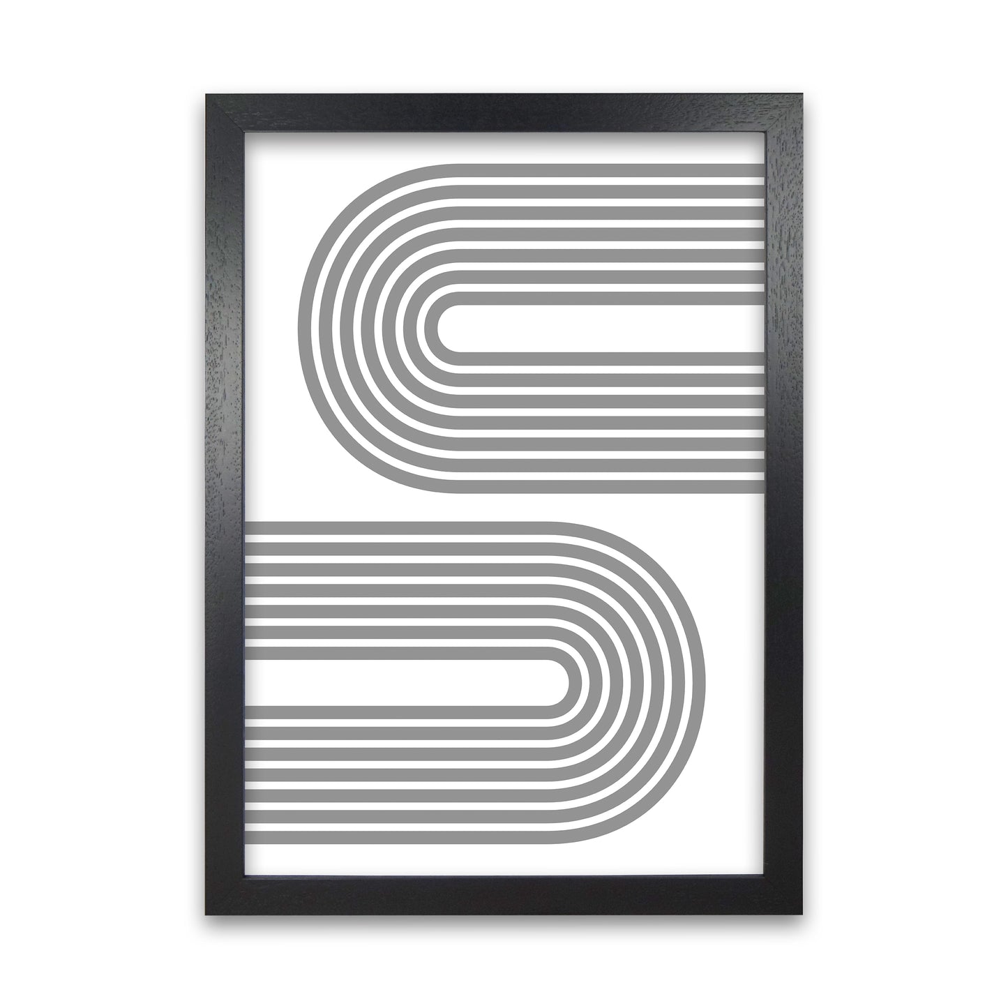 Two Modern Grey Rainbow Original Black Grain