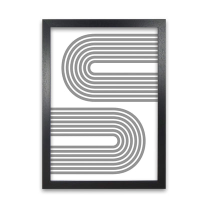 Two Modern Grey Rainbow Original Black Grain
