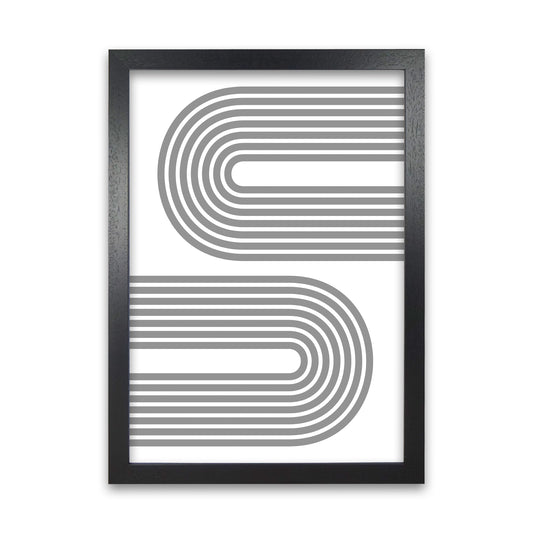 Two Modern Grey Rainbow Original Black Grain