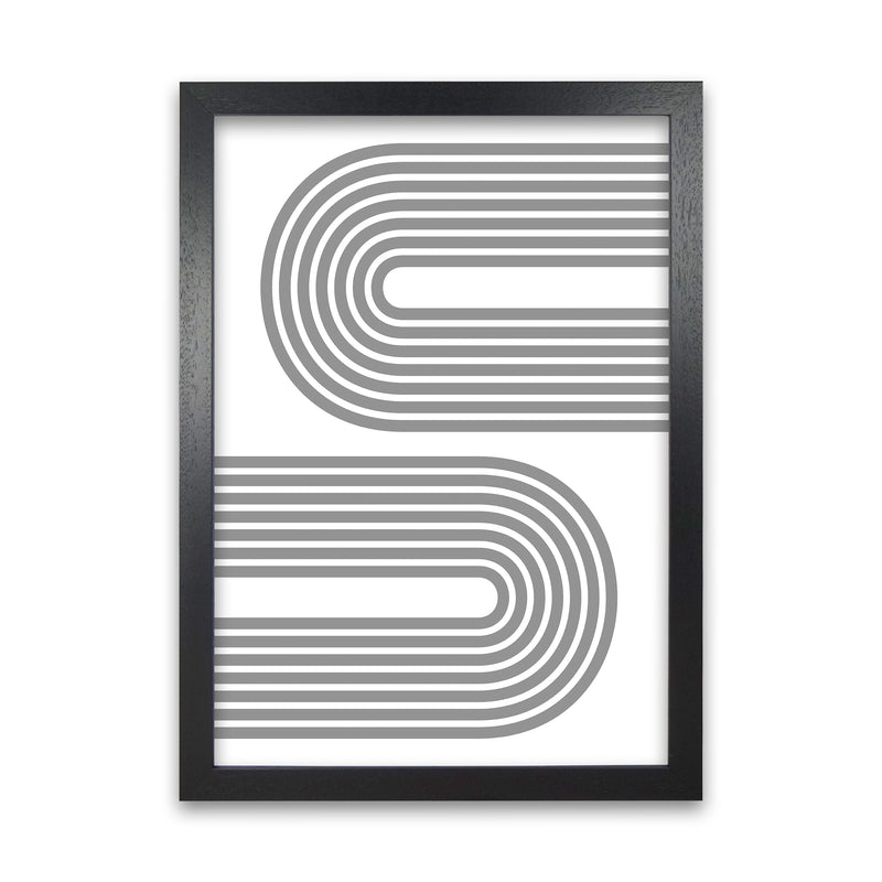 Two Modern Grey Rainbow Original Black Grain