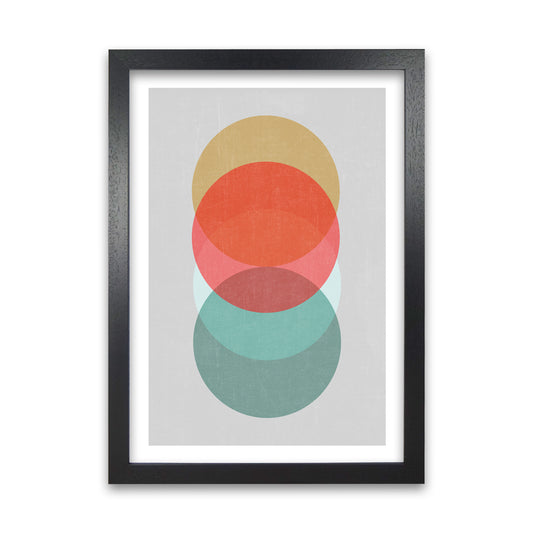 Mid Century Circles in Scandi Colours A Black Grain