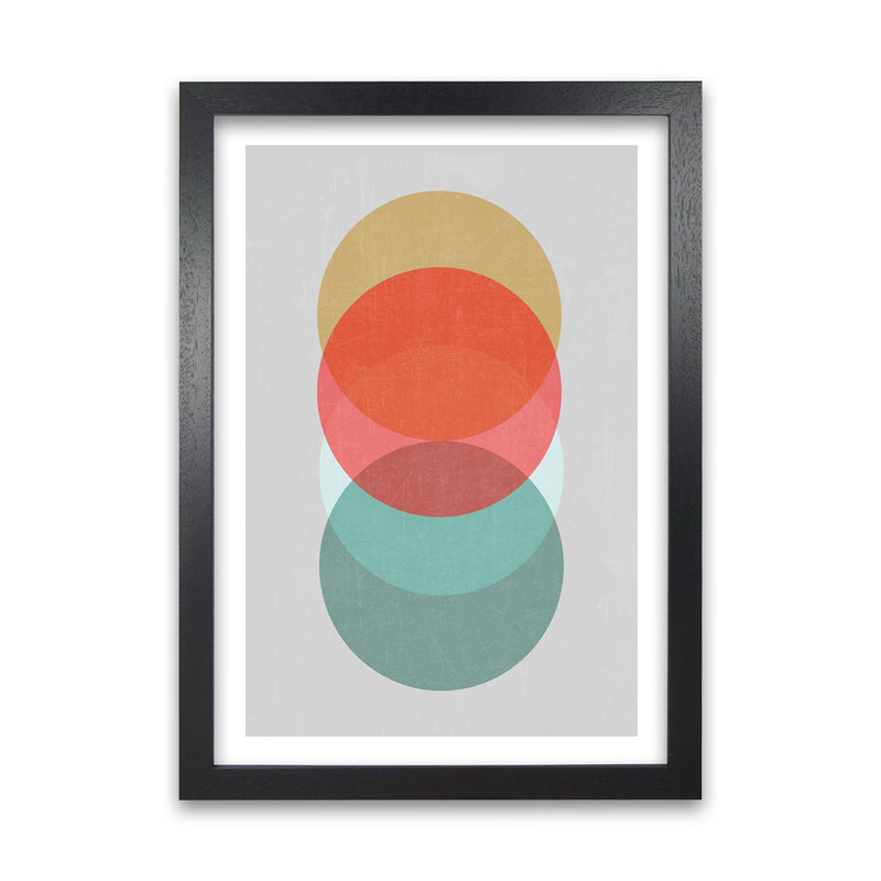 Mid Century Circles in Scandi Colours A Black Grain