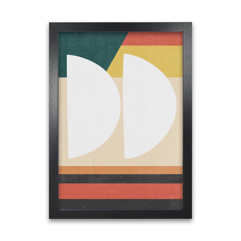 Mid Century Modern Art Print A Black Grain