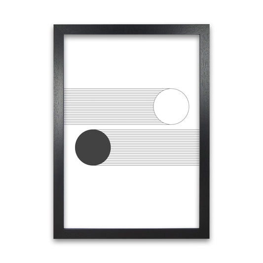 Mid Century Bauhaus Abstract Black and White Black Grain