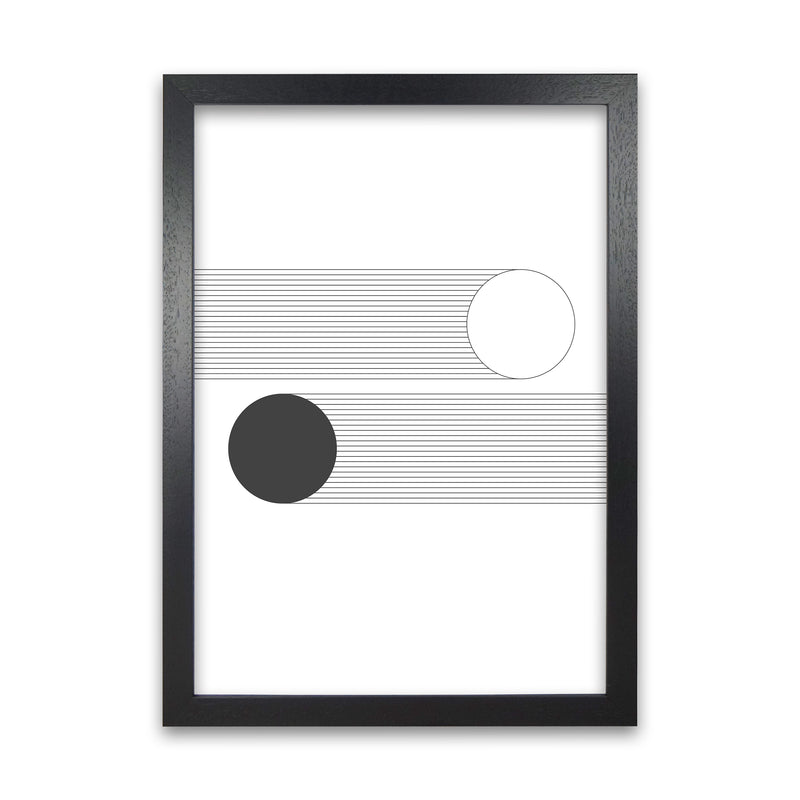 Mid Century Bauhaus Abstract Black and White Black Grain