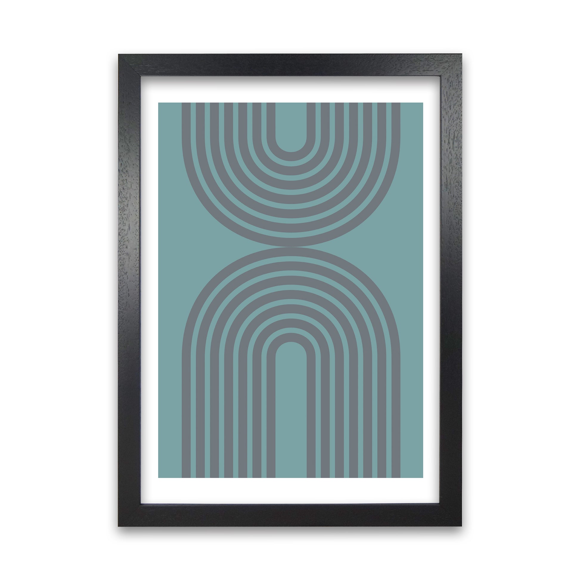 Grey and Blue Modern Rainbow Black Grain