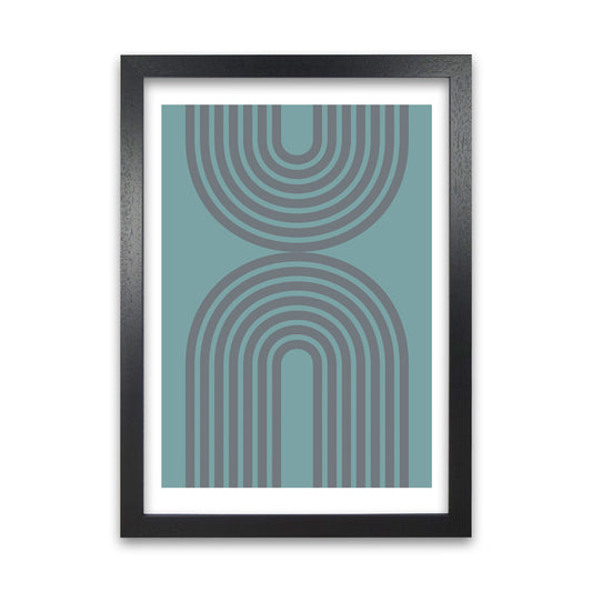 Grey and Blue Modern Rainbow Black Grain