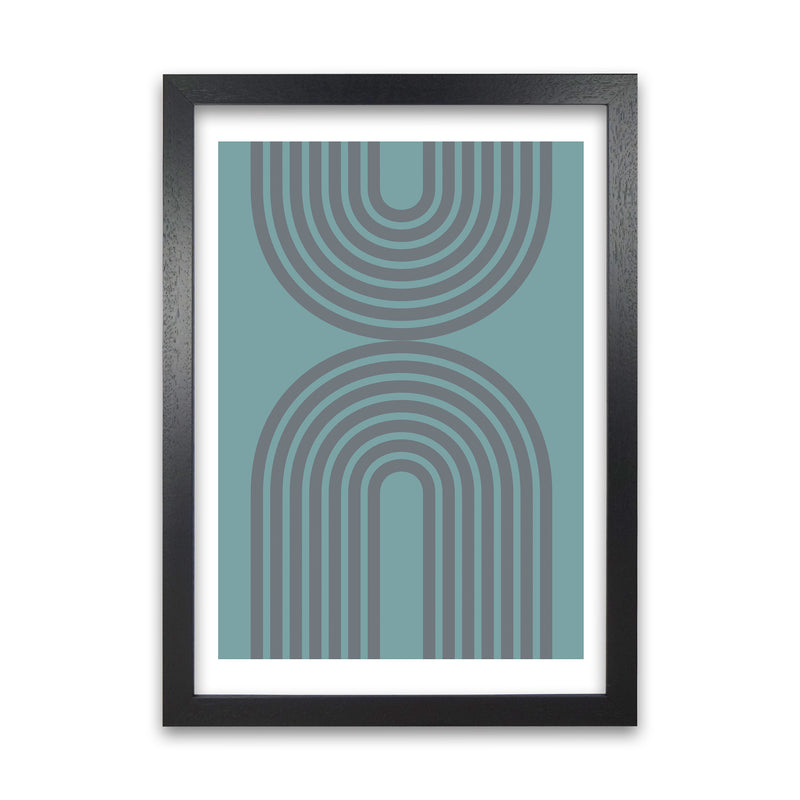 Grey and Blue Modern Rainbow Black Grain