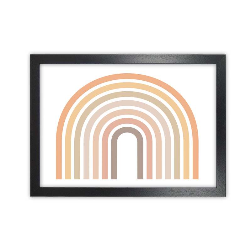 Muted Rainbow Horizontal Original Black Grain