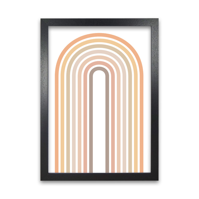 Muted Rainbow Print Original Black Grain