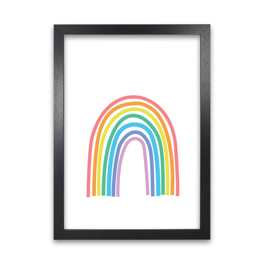 Rainbow Nursery Print Original Black Grain