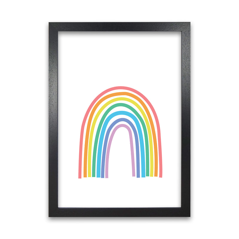 Rainbow Nursery Print Original Black Grain