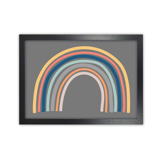 Rainbow on Gray Original Black Grain