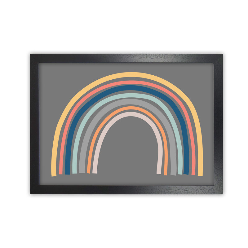 Rainbow on Gray Original Black Grain