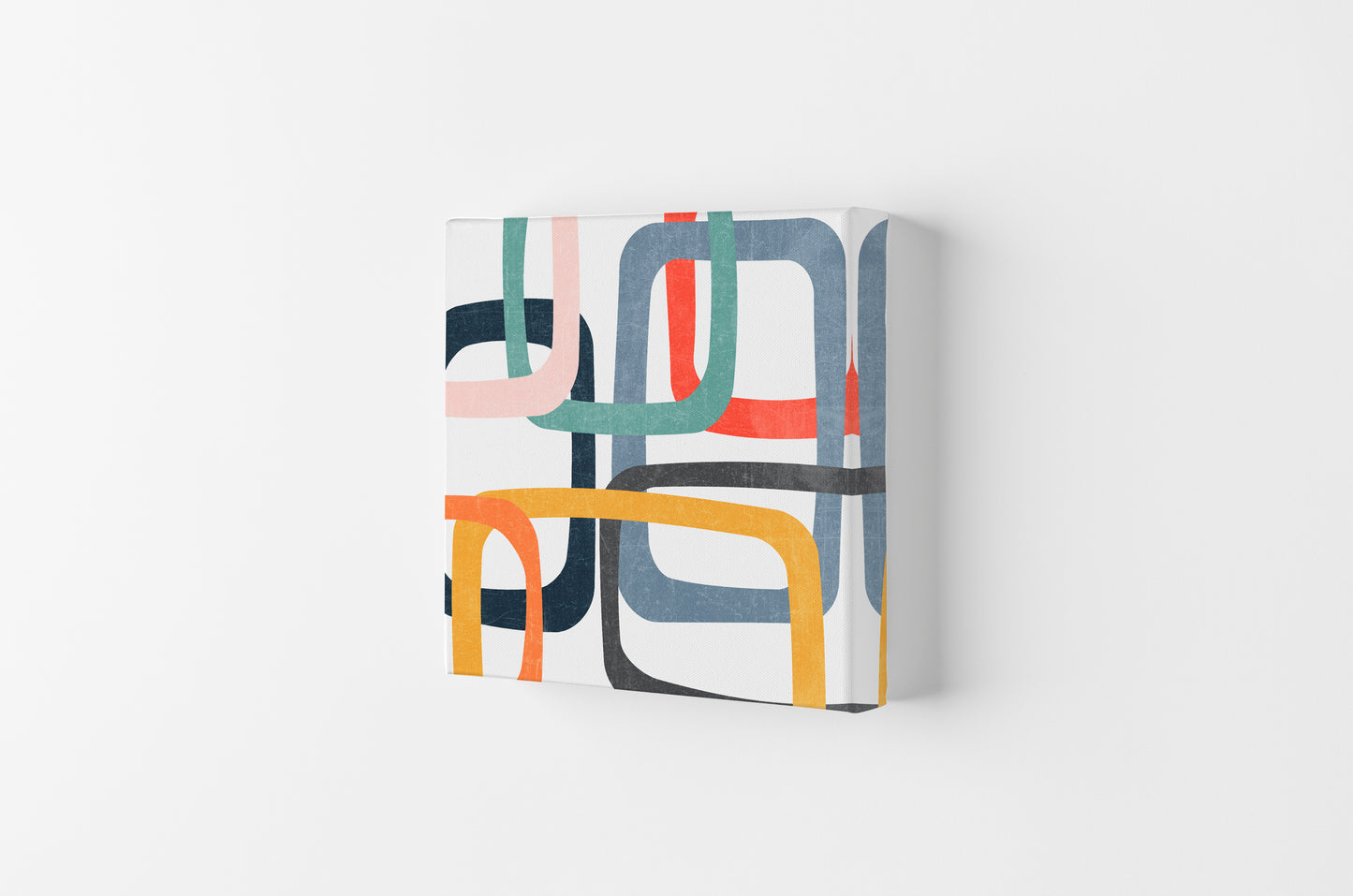 Mid Century Shapes Square Original Canvas