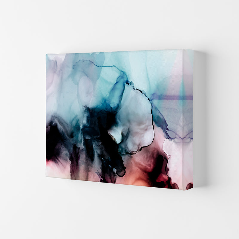 Abstract Watercolor Blue Pink Original Canvas