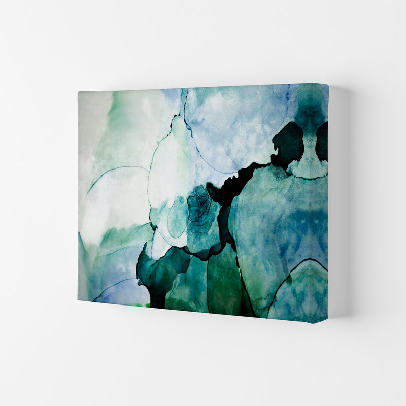 Green Blue Watercolor Art Original Canvas