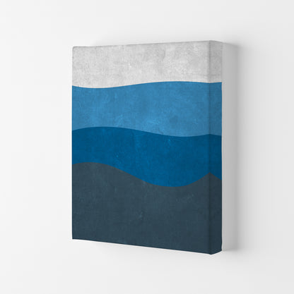 Abstract Blue Seascape Grunge Canvas