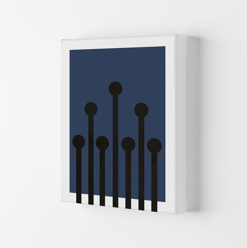 Black and Blue Scandinavian Art Canvas