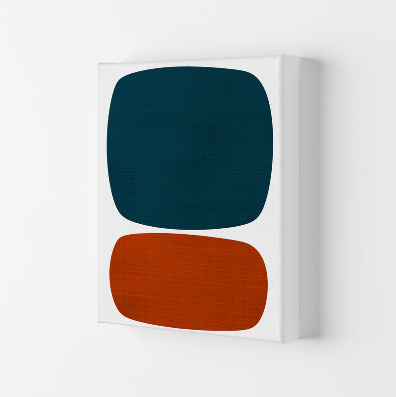 Blue and Orange Mid Century Canvas