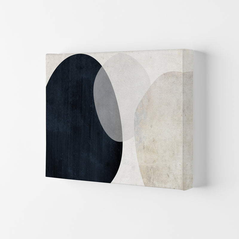 Blue and White Abstract Textured Canvas