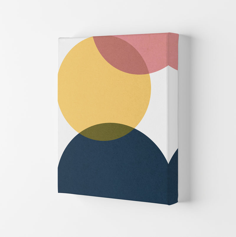 Blue Yellow Pink Pebbles Original Canvas