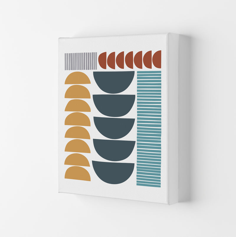 Mid Century Colorful Shapes Original Canvas