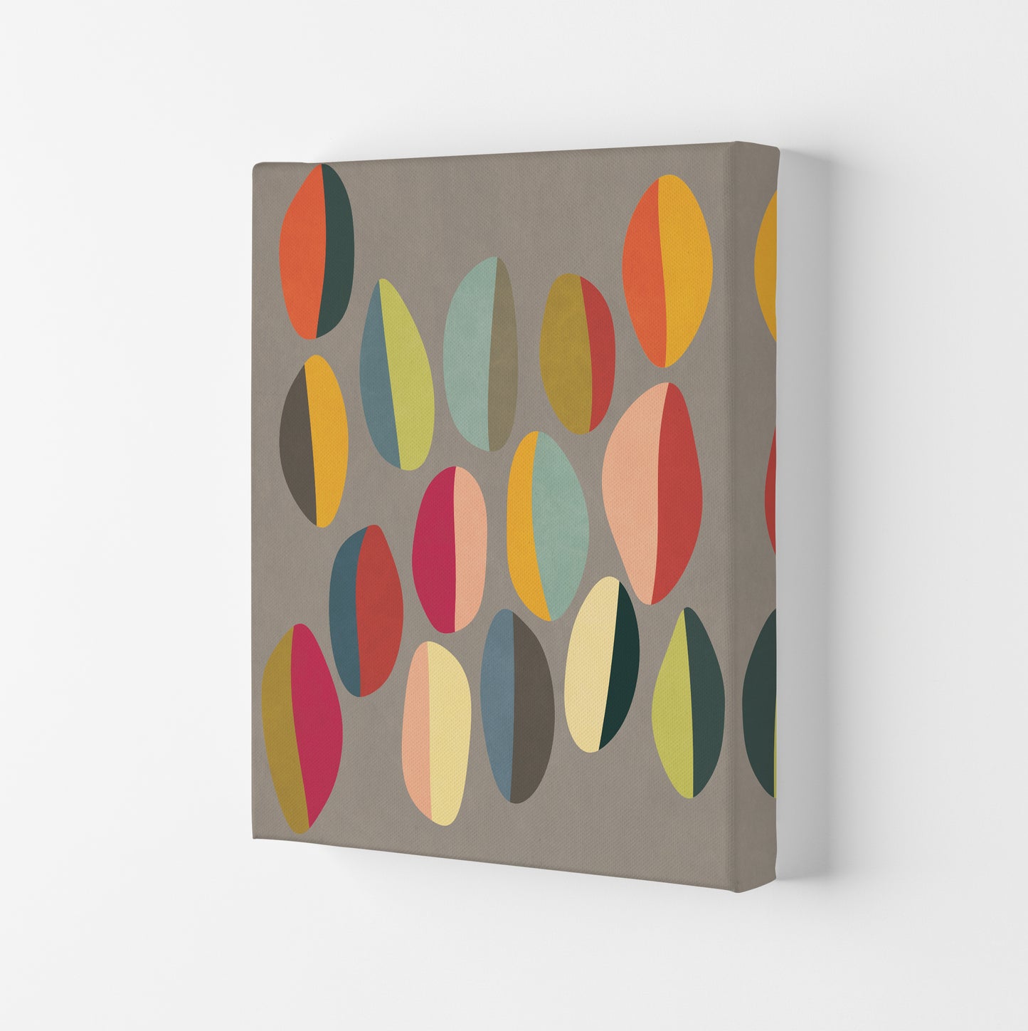 Mid Century Half Pebbles Original Canvas