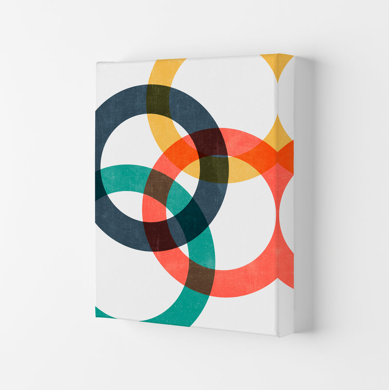 Multicolor Geometric Circles Wall Art Canvas
