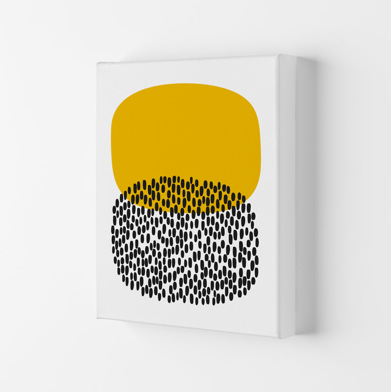Yellow and Black Dots Original Canvas