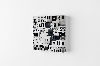 Black and White Typography Pair A Original Canvas
