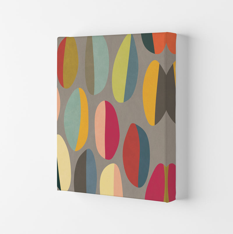 Mid Century Half Pebbles Pair One A Canvas