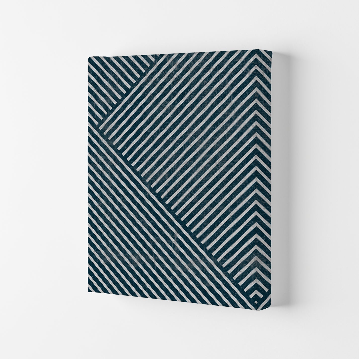 Navy Blue Set of 2 Abstract A Canvas