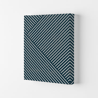 Navy Blue Set of 2 Abstract A Canvas