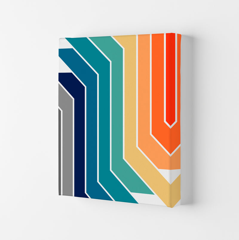 Modern Rainbow Stripes B Canvas