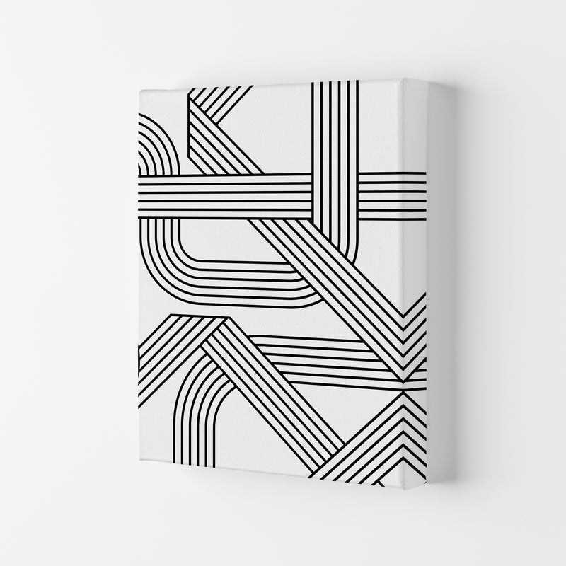 Black and White Geometric Patterns B Canvas