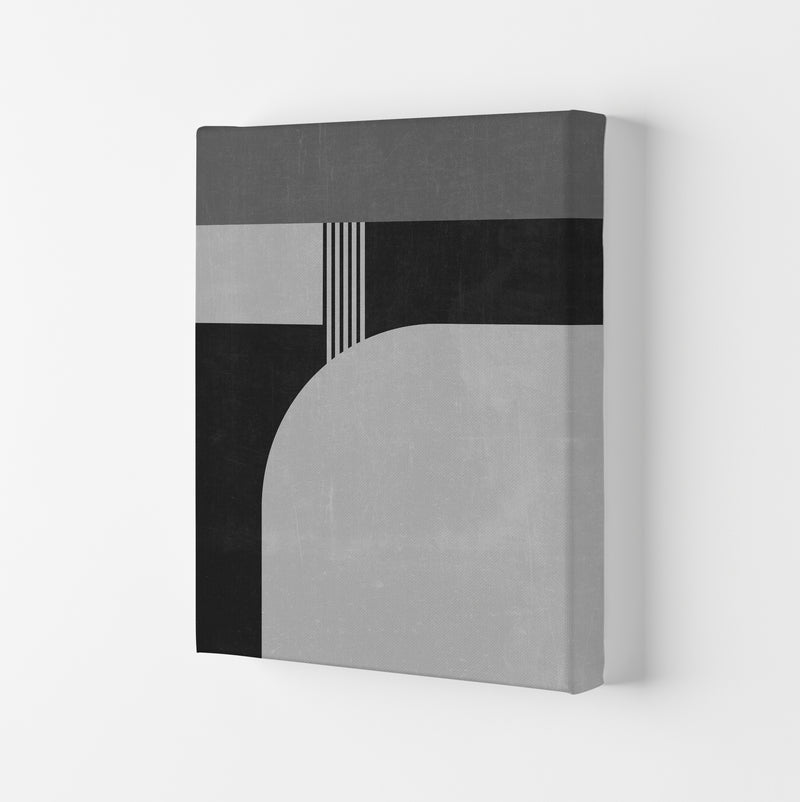 Mid Century Black and White Print A Canvas