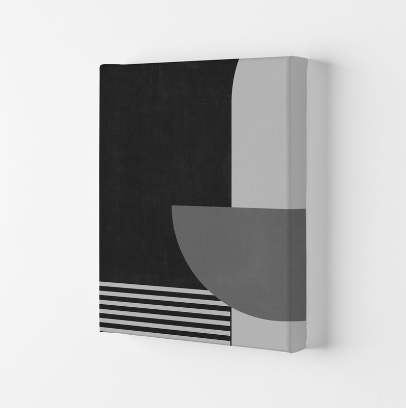 Mid Century Black and White Print B Canvas