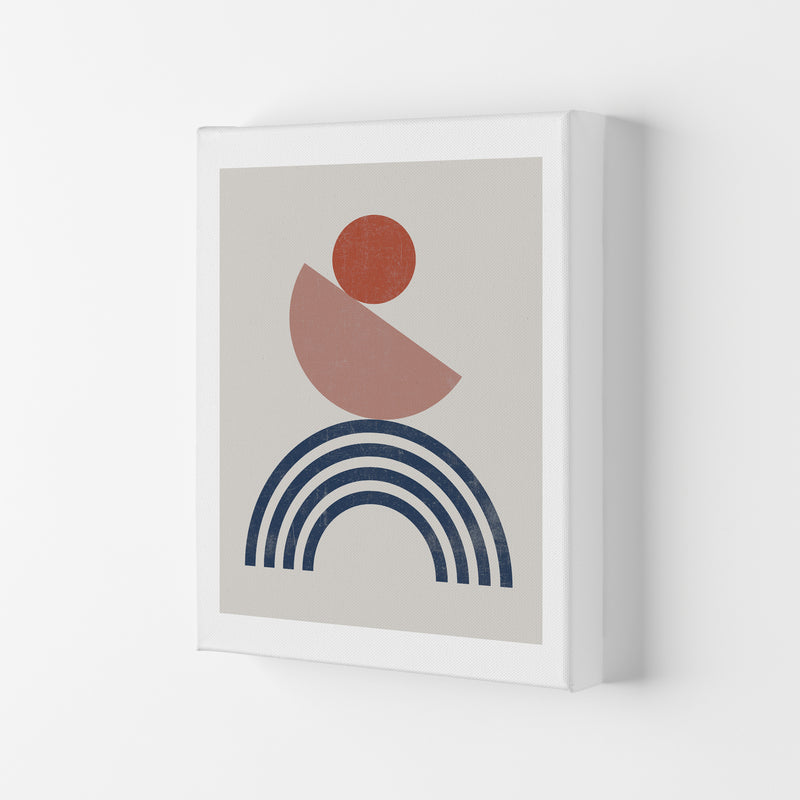 Mid Century Shapes Wall Art Print B Canvas