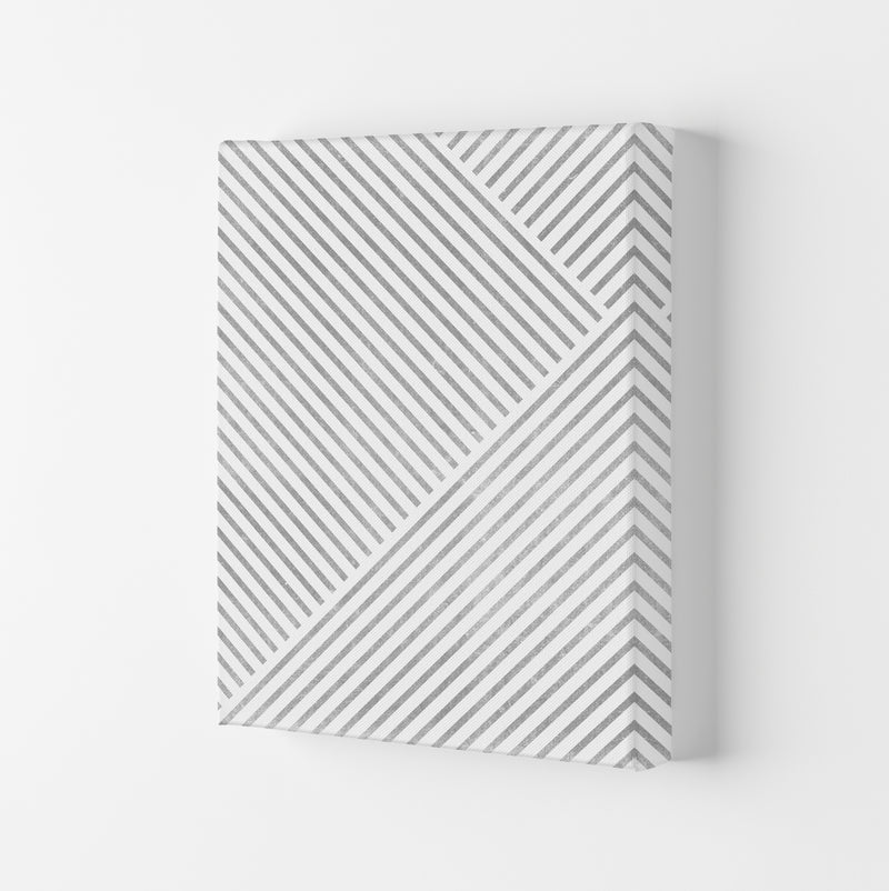 Mid Century Texture Lines B Canvas