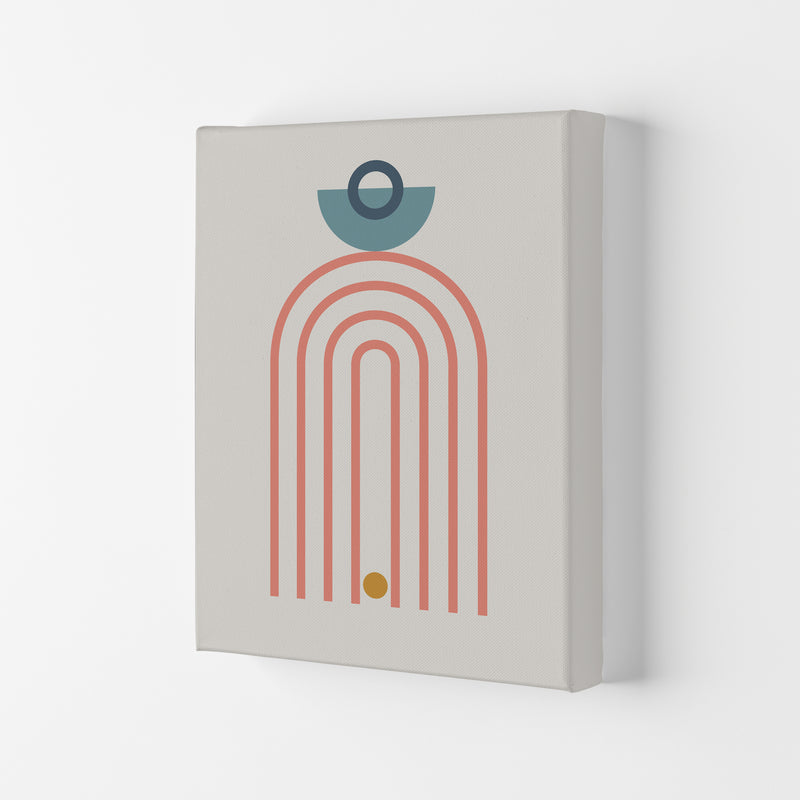 Mid Century Modern Prints on Grey A Canvas