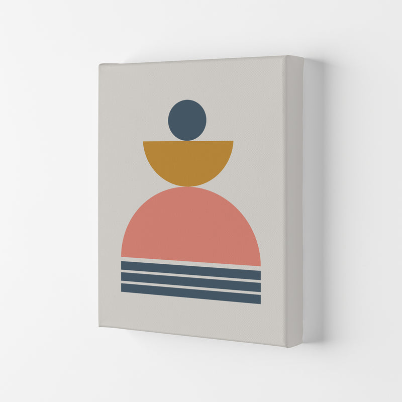 Mid Century Modern Prints on Grey C Canvas